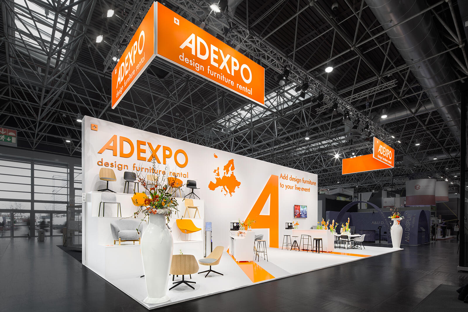 De Adexpo stand tijdens EuroShop 2020 van een afstand