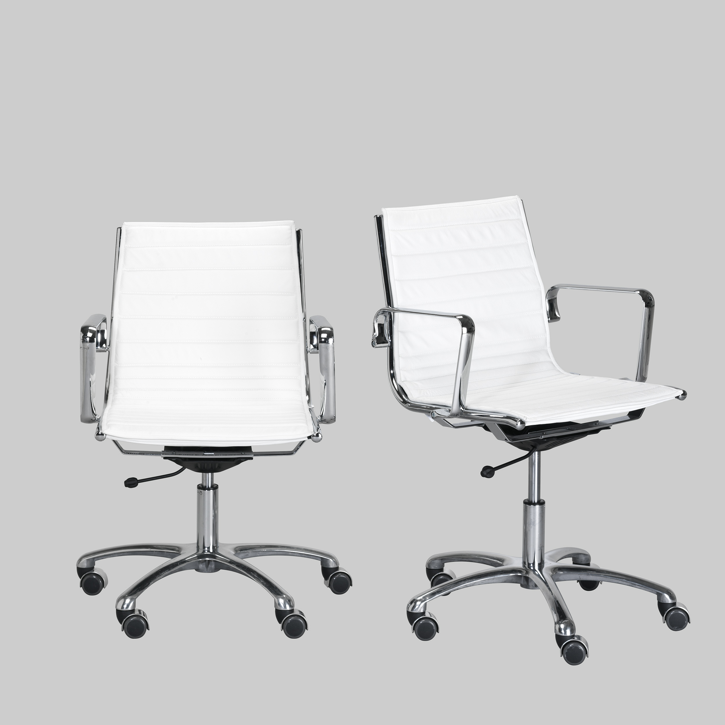 Desk chair LUXY White / Chrome - Adexpo