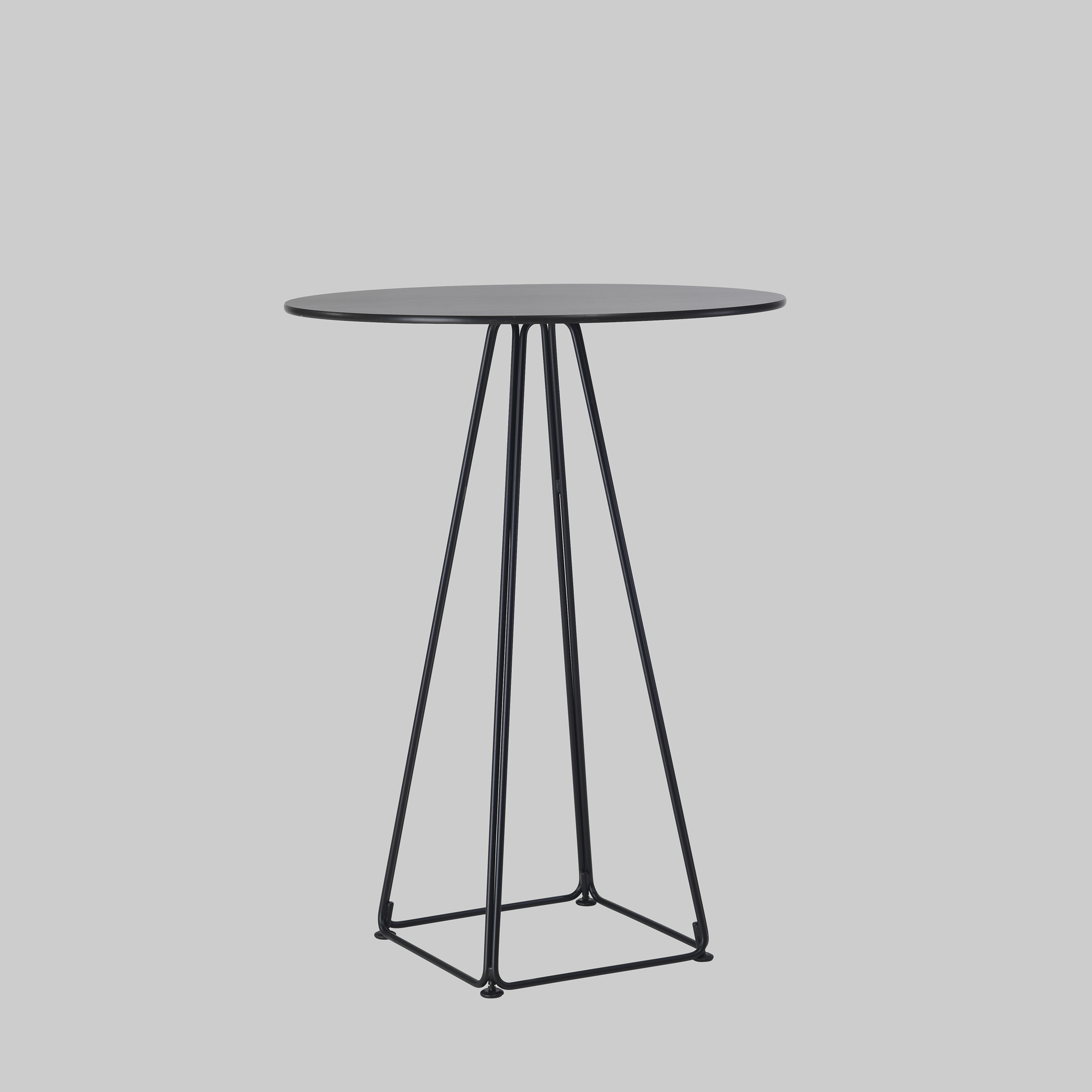 Poseur table LUNAR Ø80 Black / Black - Adexpo