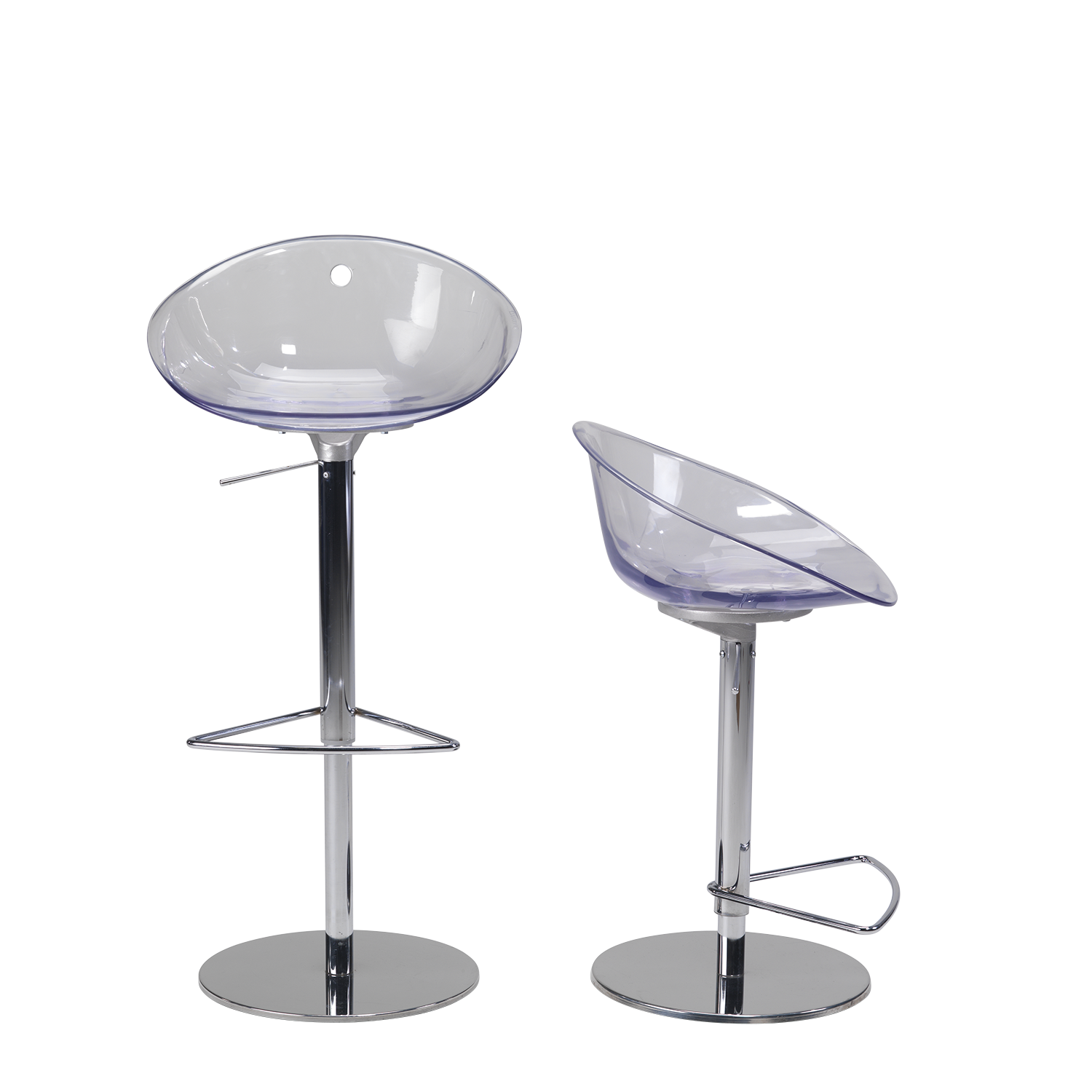 Stool GLISS Transparent / Chrome Adexpo