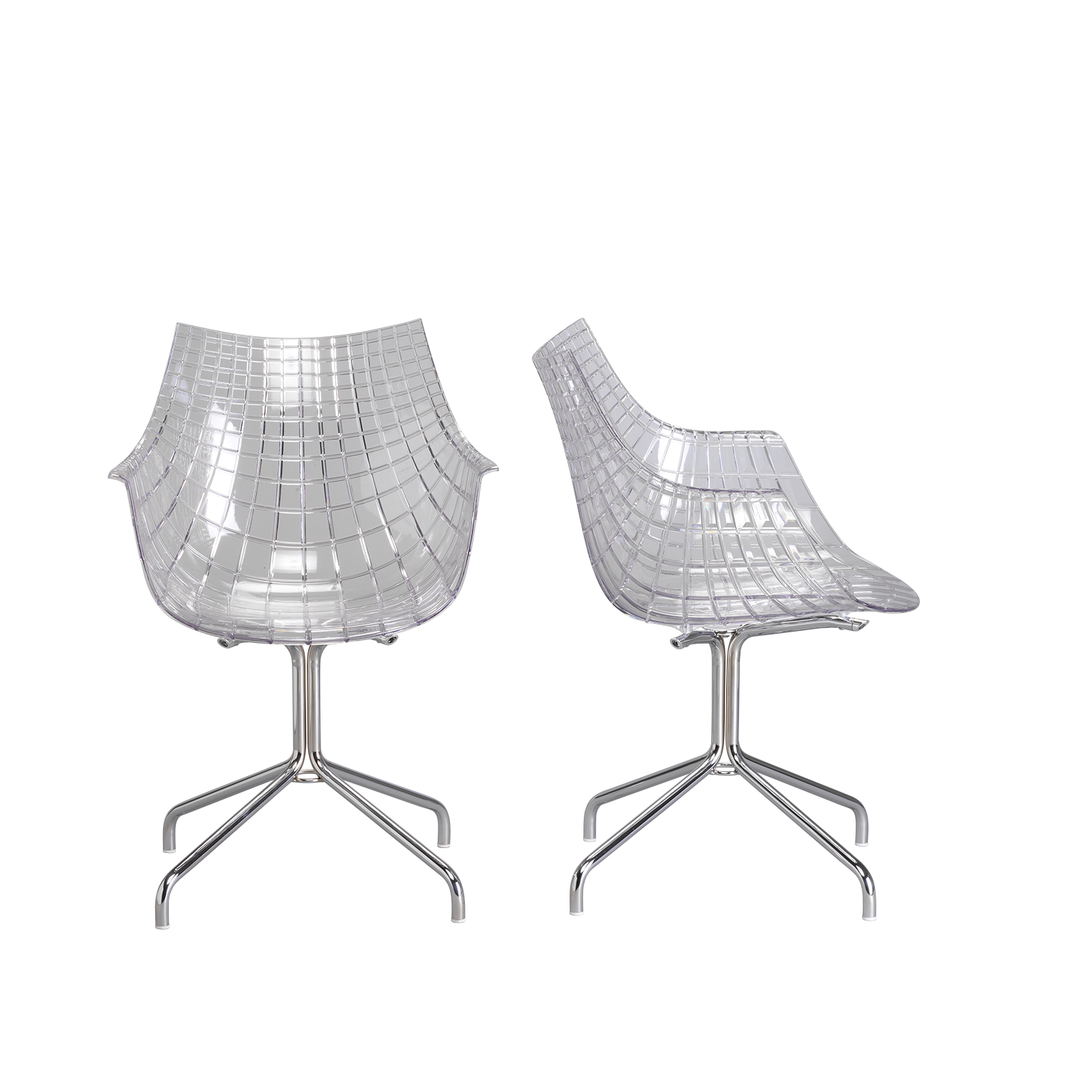 Chair MERIDIANA Transparent / Chrome Adexpo